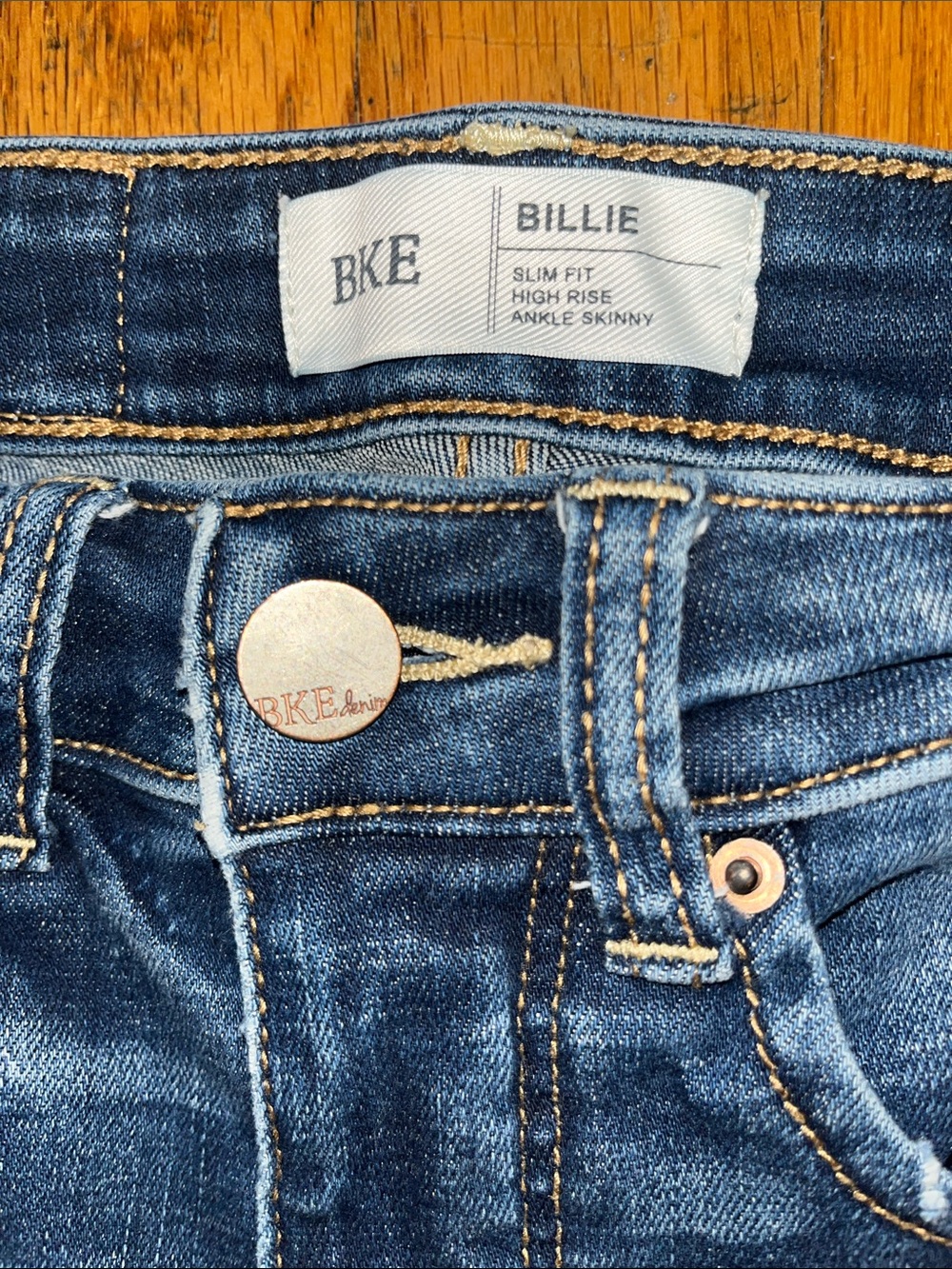 BKE Billie Slim Fit High-Rise Ankle Skinny Denim Jeans - Blue Size 24 - Picture 2 of 11